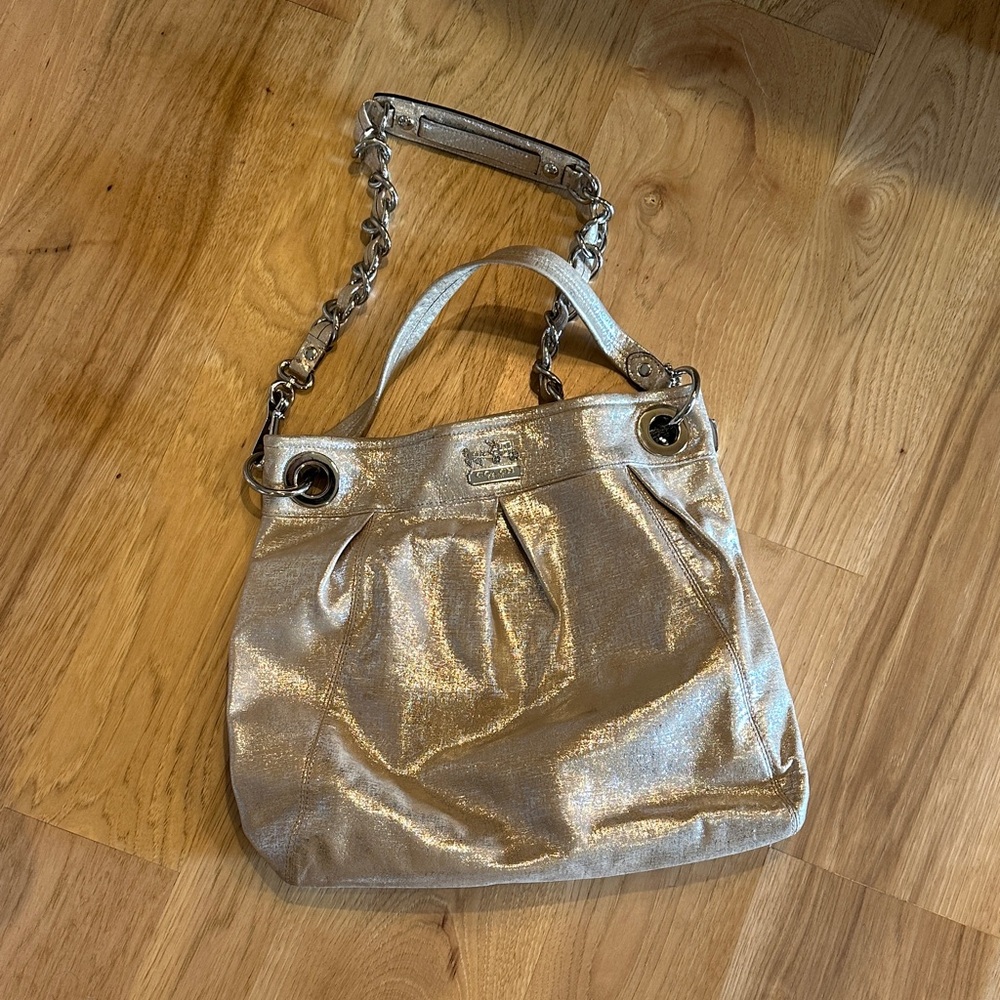 Coach Metallic Gold Shoulder Bag
